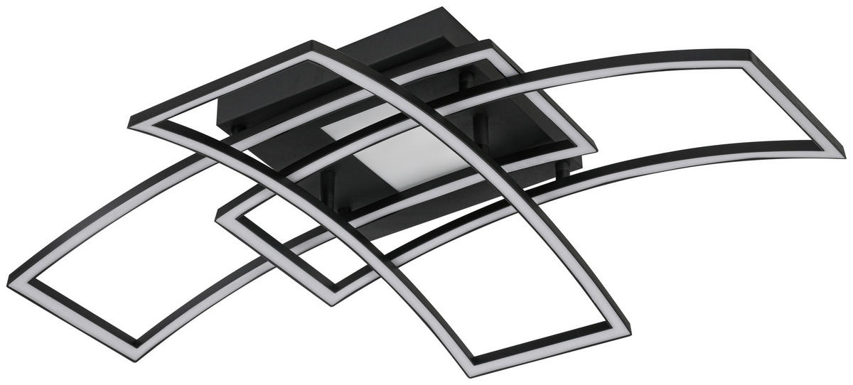 Nolo LED-Deckenleuchte schwarz Metall B/H/L: ca. 59x15x82 cm LED-Deckenleuchte_Curve - schwarz (82,00/59,00/15,00cm) - Nolo