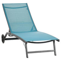 Outsunny Sonnenliege blau Aluminium B/H/L: ca. 165x102x66 cm Sonnenliege - blau (66,00/165,00/102,00cm) - Outsunny