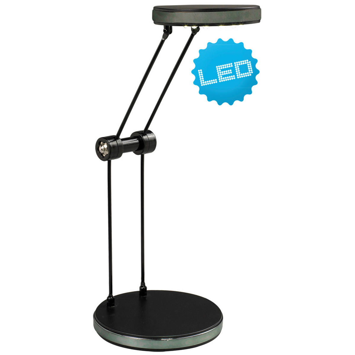 Näve Leuchten LED-Tischleuchte schwarz Metall Kunststoff B/H/T/D: ca. 9,5x30x9,5x9,5 cm LED-Tischleuchte - schwarz (9,50/30,00/9,50cm) - Näve Leuchten