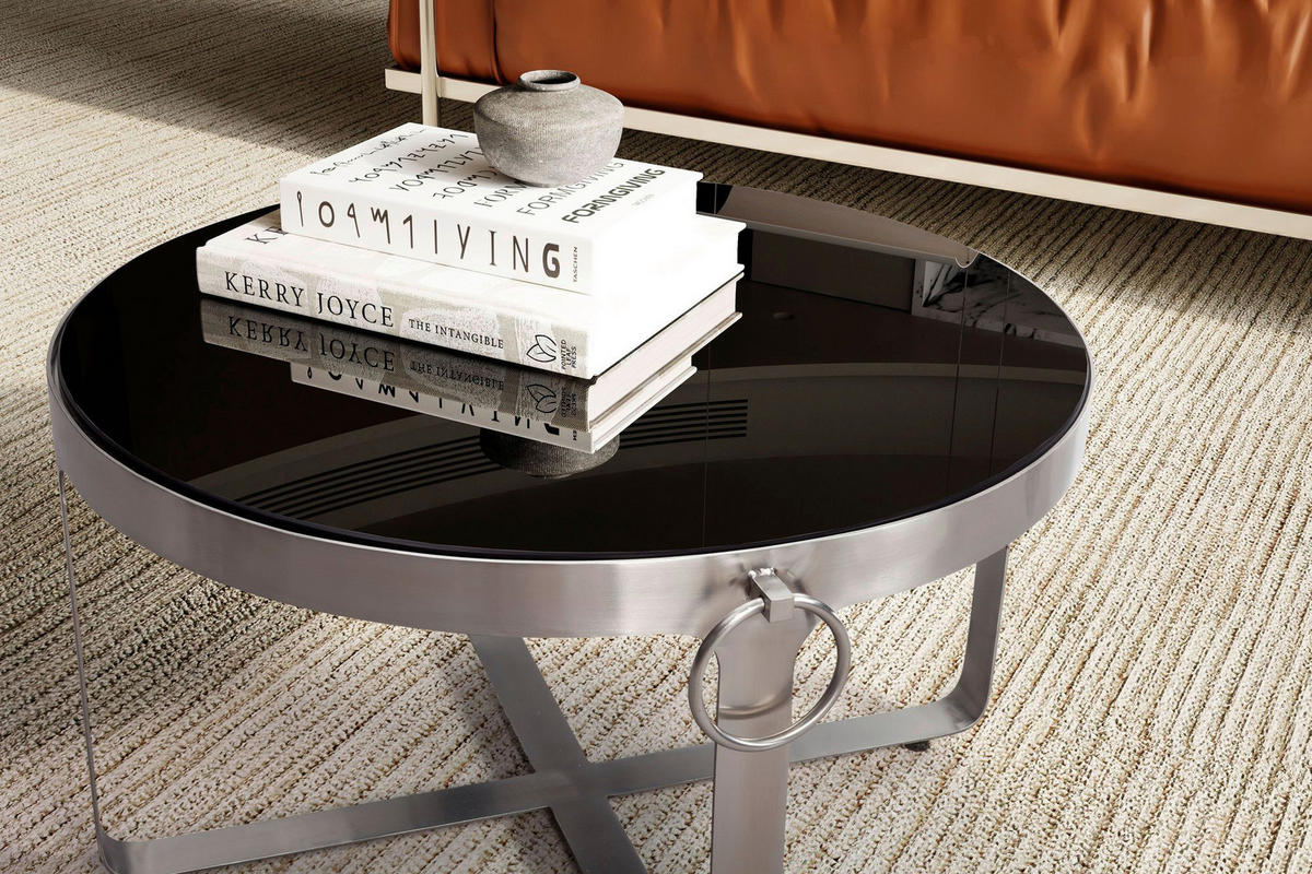 Couchtisch schwarz B/H/T: ca. 60x34x60 cm Couchtisch - schwarz (60,00/34,00/60,00cm) - Wohnling