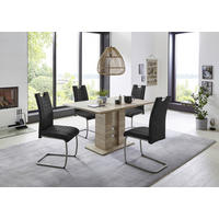 Essgruppe Ulla Eiche anthrazit Holzwerkstoff B/H/T: ca. 220x76x90 cm Ulla - Eiche/anthrazit (220,00/76,00/90,00cm) - Hela