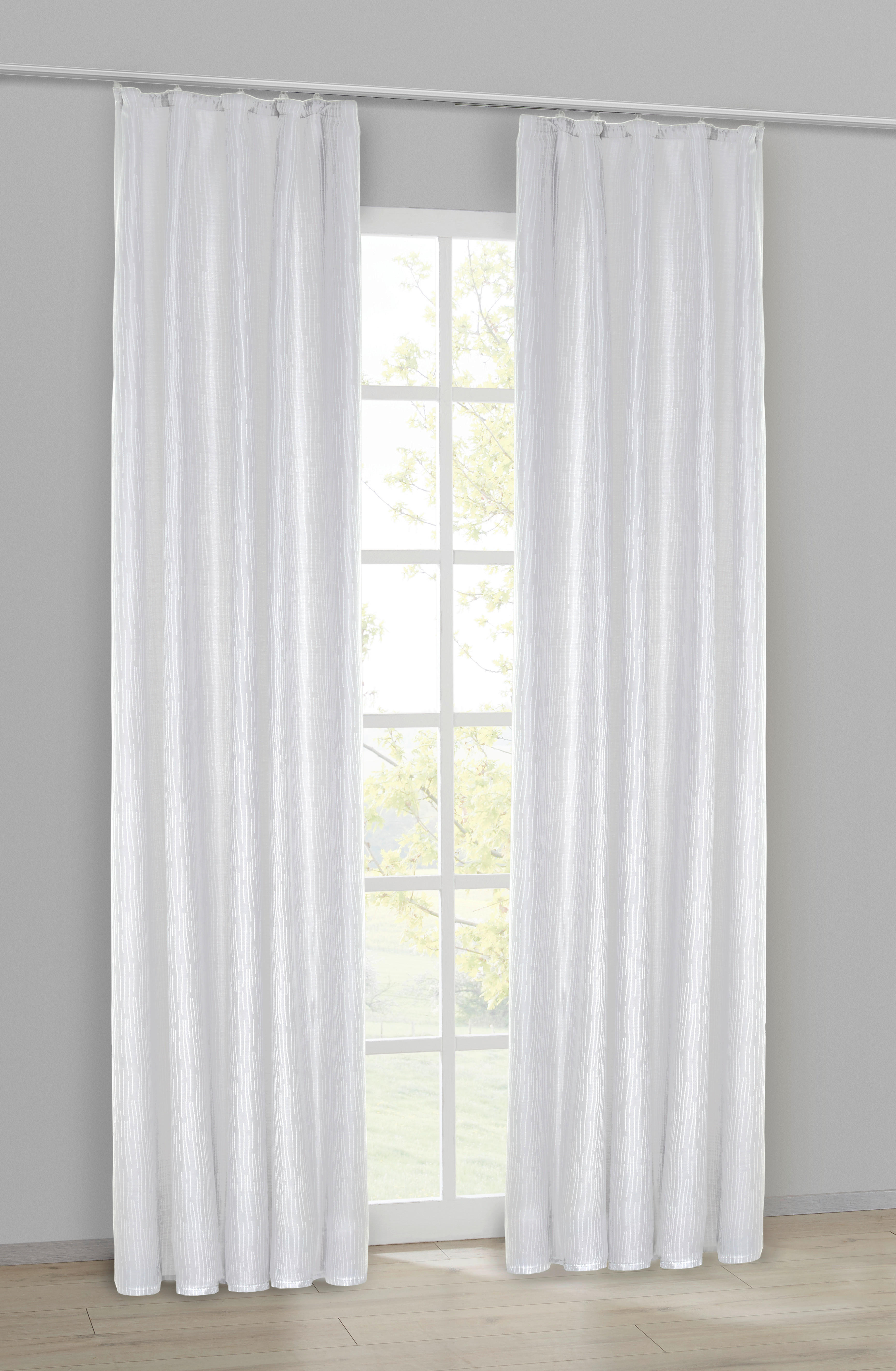 Dekovorhang Tessin weiß B/L: ca. 140x245 cm Tessin - weiß (140,00/245,00cm) - silver edition