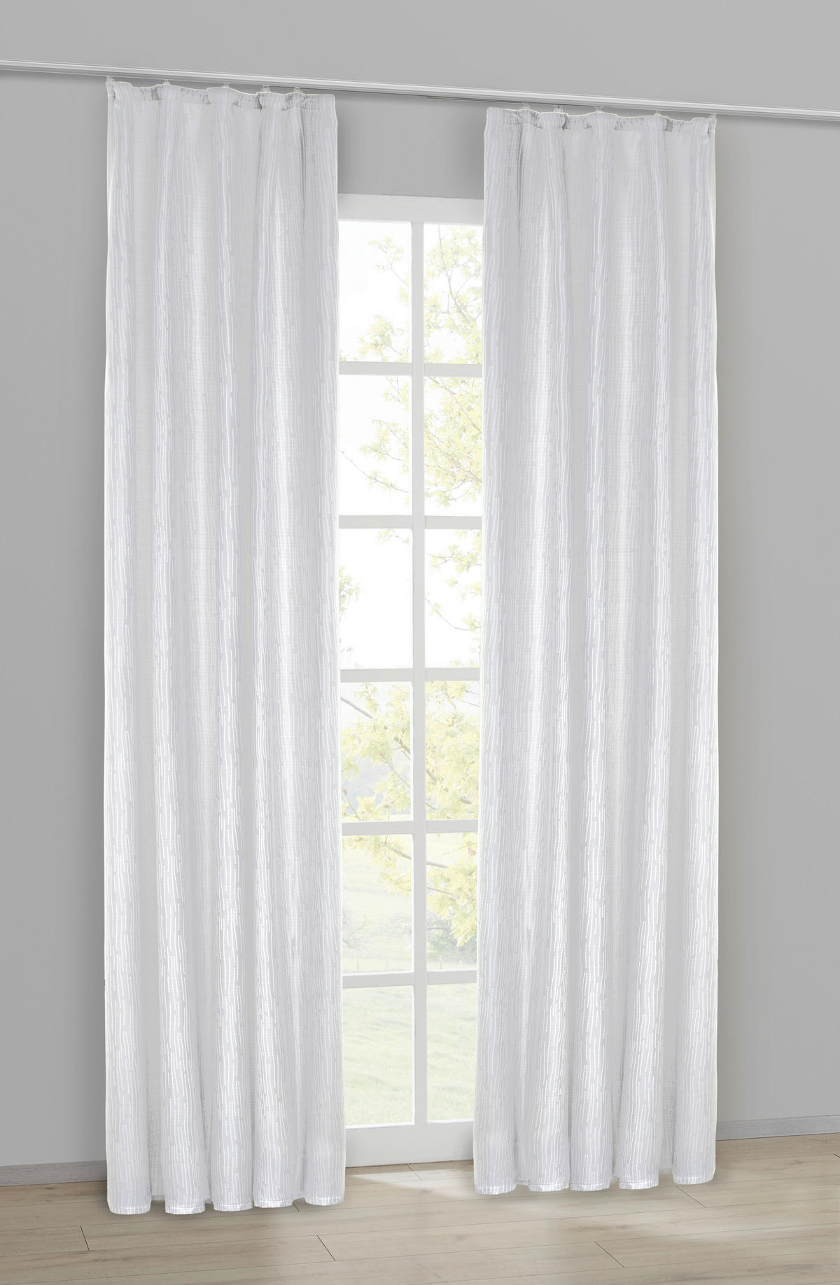 Dekovorhang Tessin weiß B/L: ca. 140x245 cm Tessin - weiß (140,00/245,00cm) - silver edition