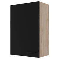 Hängeschrank Capri schwarz matt B/H/T: ca. 60x89x32 cm Capri - schwarz/Oak (60,00/89,00/32,00cm) - Flex-Well