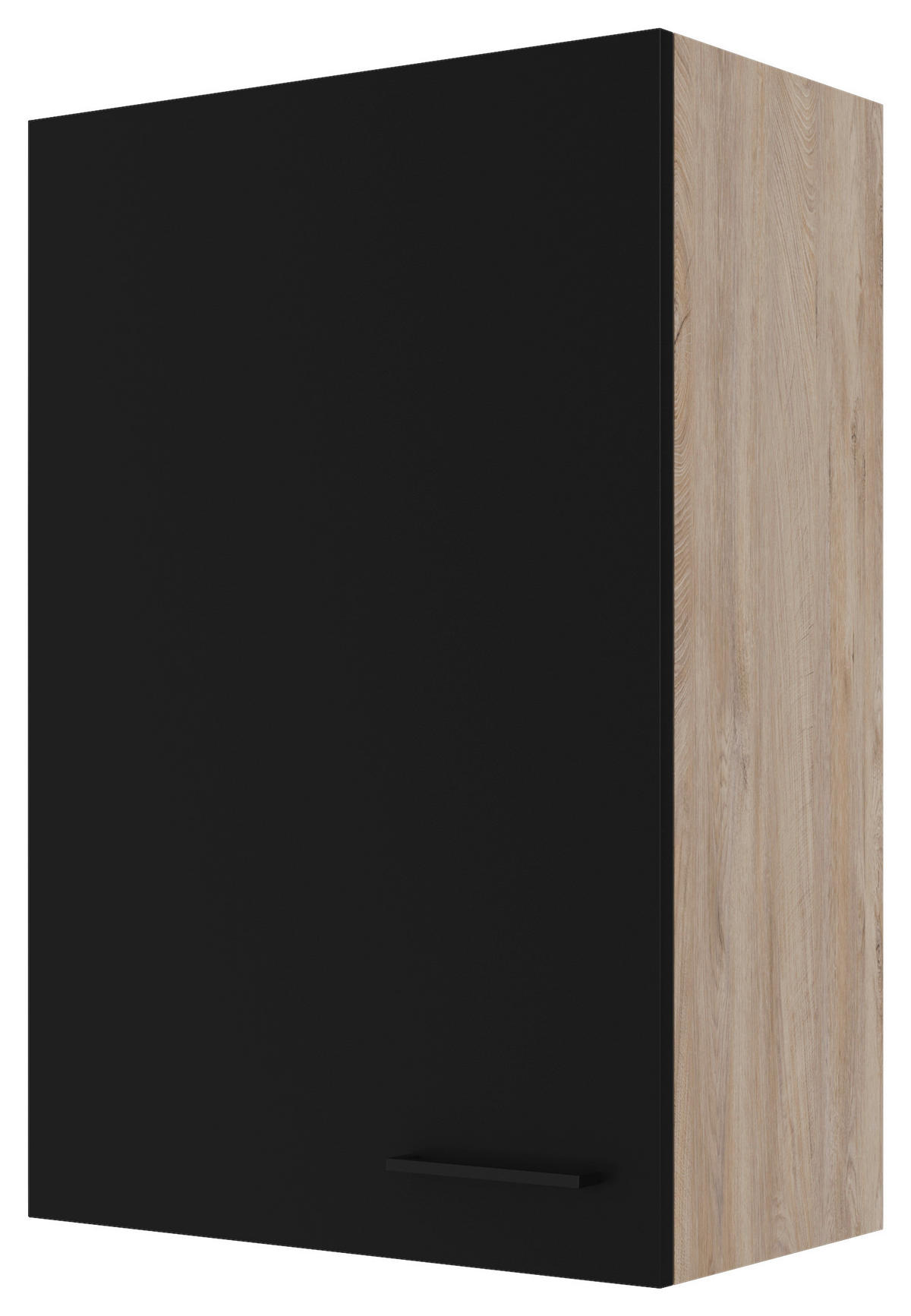Hängeschrank Capri schwarz matt B/H/T: ca. 60x89x32 cm Capri - schwarz/Oak (60,00/89,00/32,00cm) - Flex-Well