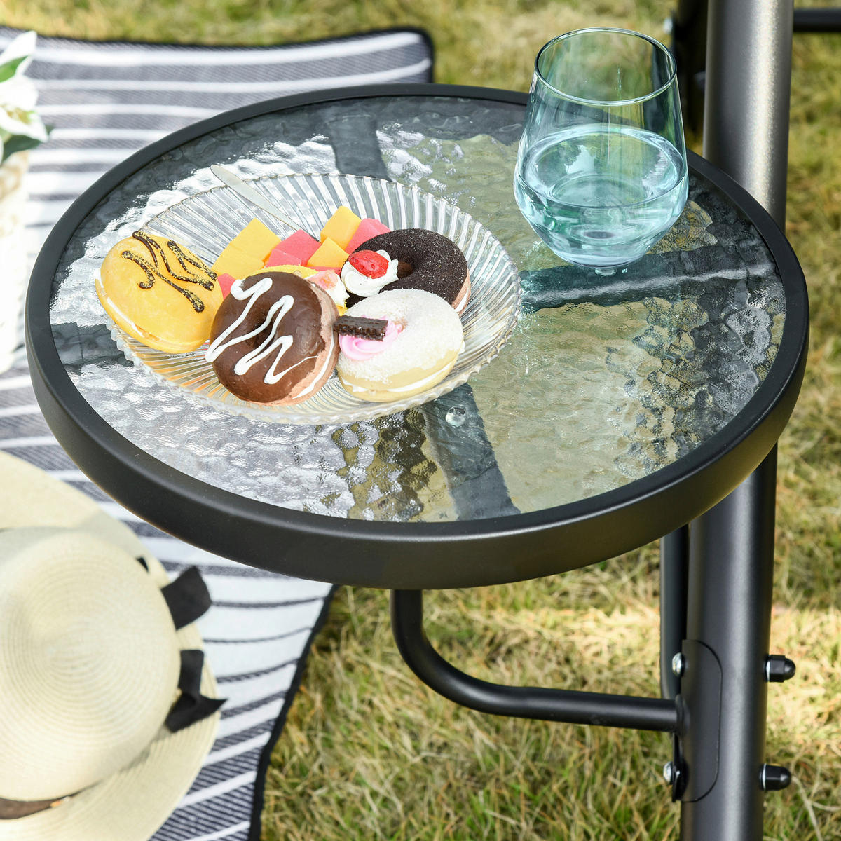 Outsunny Hollywoodschaukel grau Polyester B/H/L: ca. 125x177x271 cm Hollywoodschaukel - grau (271,00/125,00/177,00cm) - Outsunny