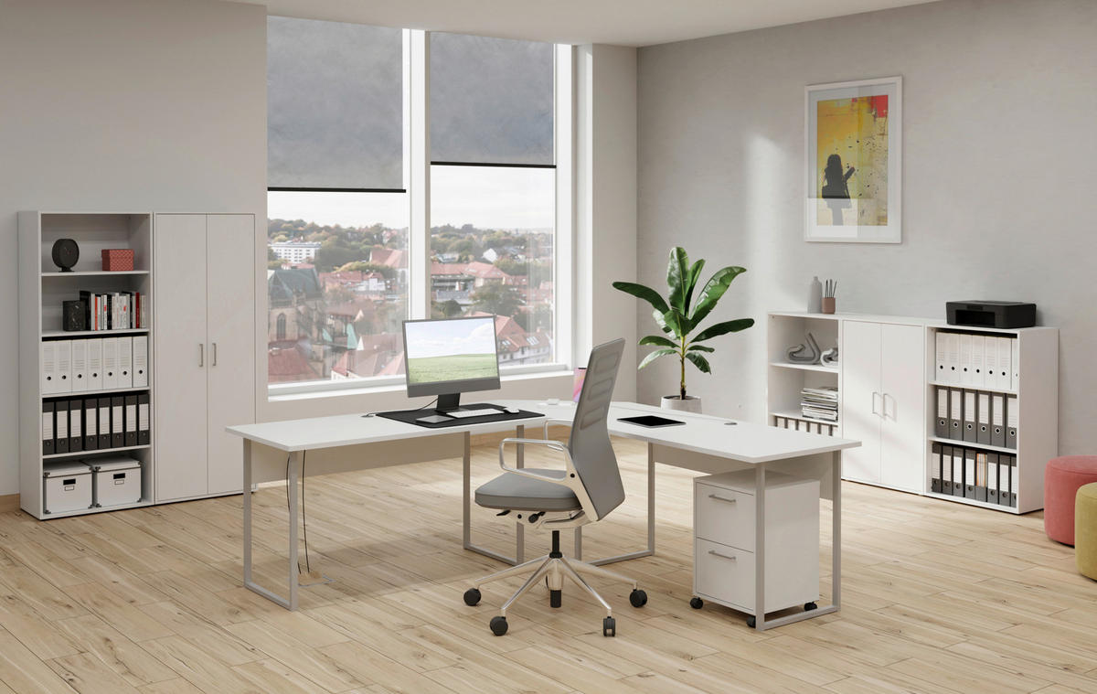 Winkelschreibtisch  B/H/T: ca. 204x74x204 cm Princeton_Winkelschreibtisch - weiß (204,00/74,00/204,00cm)