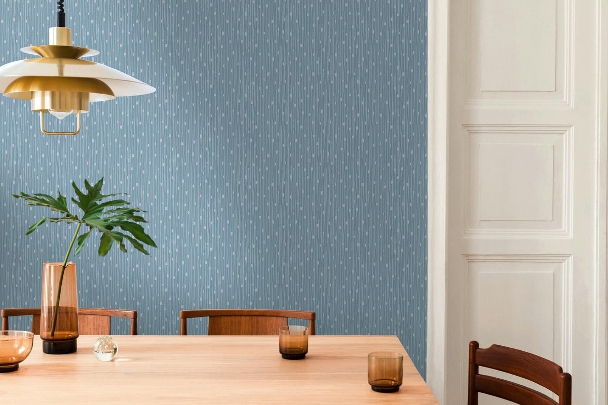 A.S.Création Vliestapete blau silber B/H/D: ca. 53x1005x8,1 cm Vliestapete - blau/silber (8,10/1005,00cm) - A.S.Creation