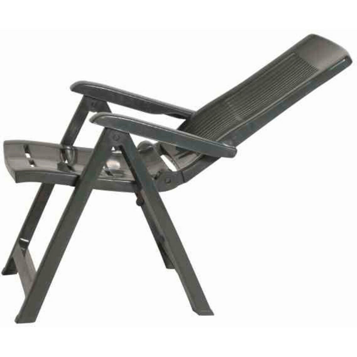 PROGARDEN,MADISON Klappsessel Set + Auflagen Tampa terra Kunststoff B/H/L: ca. 61x109x60 cm Tampa - terra/grün (60,00/61,00/109,00cm) - PROGARDEN,MADISON