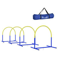 PawHut Hunde-Agility-Set blau Kunststoff B/H/L: ca. 64x95x88 cm Hunde-Agility-Set - blau/gelb (88,00/64,00/95,00cm) - PawHut