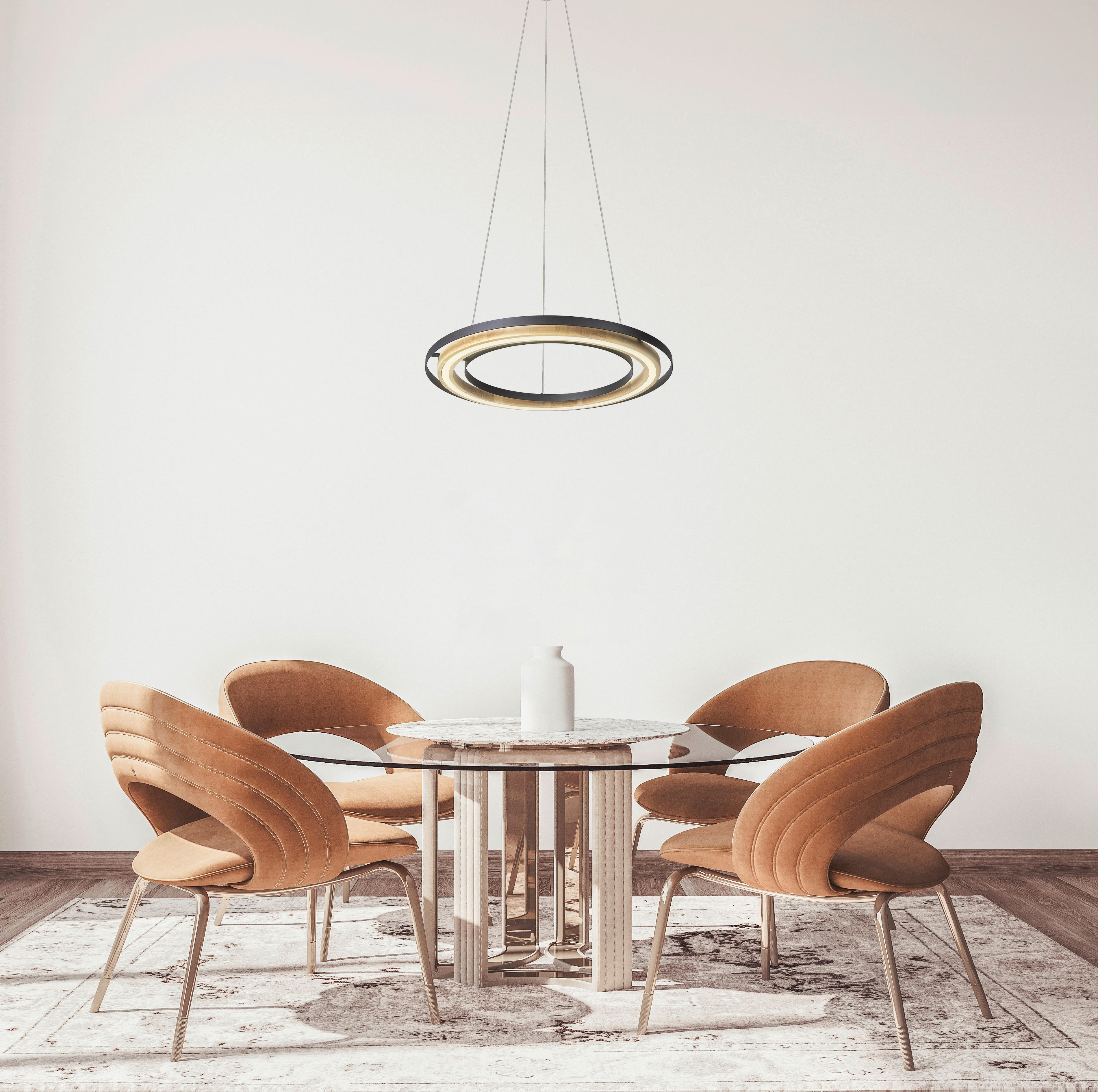 GLOBO LED-Pendelleuchte RILAS 32375608X schwarz MDF Metall H/D: ca. 100x56 cm 1.0 Brennstellen RILAS - schwarz (56,00/100,00cm) - GLOBO