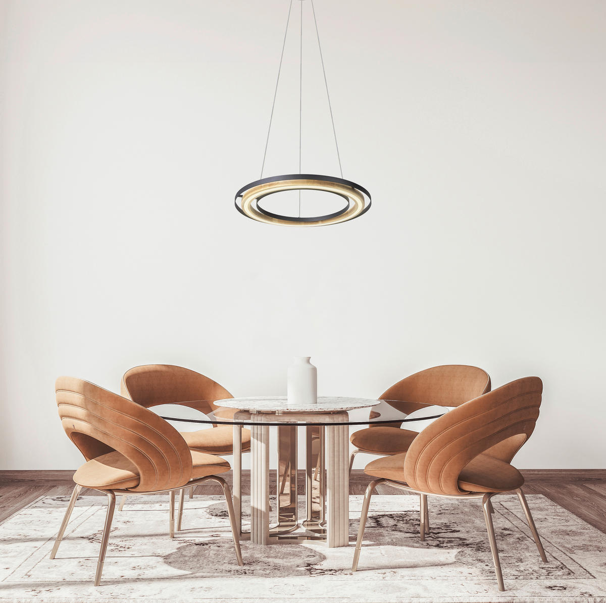GLOBO LED-Pendelleuchte RILAS 32375608X schwarz MDF Metall H/D: ca. 100x56 cm 1.0 Brennstellen RILAS - schwarz (56,00/100,00cm) - GLOBO