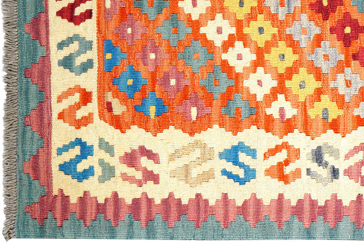 PersaTepp Teppich Kelim Gashgai beige B/H/L: ca. 79x1x289 cm Kelim Gashgai - orange/beige (289,00/79,00/1,00cm) - PersaTepp