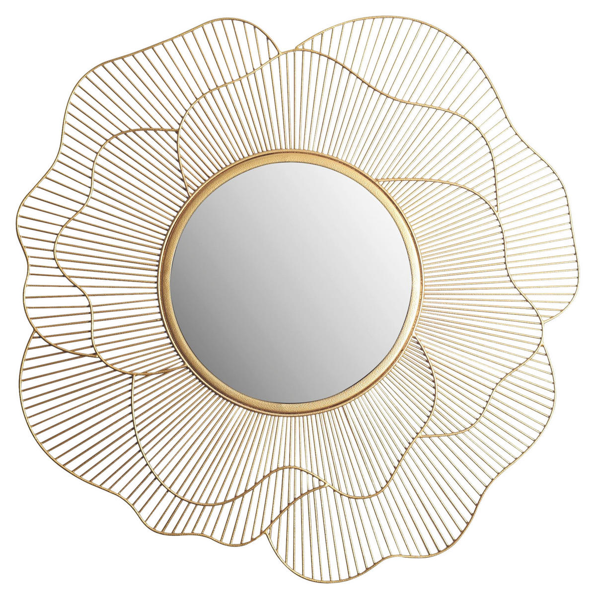 Wandspiegel gold Metall T/D: ca. 2,5x77 cm Wandspiegel - gold (77,00cm) - Wohnling