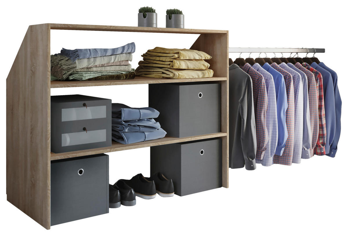 Regal Dacho Eiche Sonoma Nachbildung B/H/T: ca. 90x100x50 cm Dacho - Eiche (90,00/100,00/50,00cm) - VCM Möbel