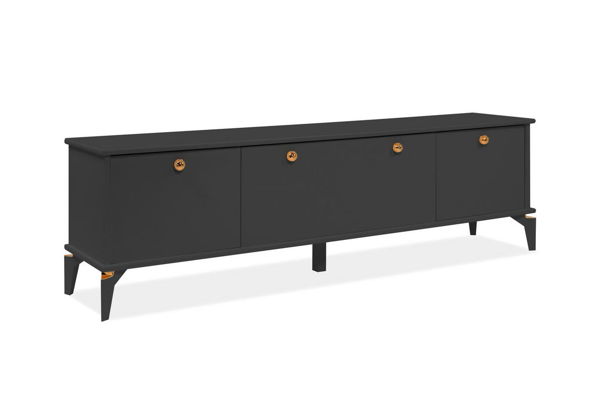 TV-Lowboard Izmir Izmir Izmir Izmir Izmir Izmir anthrazit Kupfer B/H/T: ca. 180x52x36 cm Izmir Izmir Izmir Izmir Izmir Izmir - anthrazit/Kupfer (180,00/52,00/36,00cm)