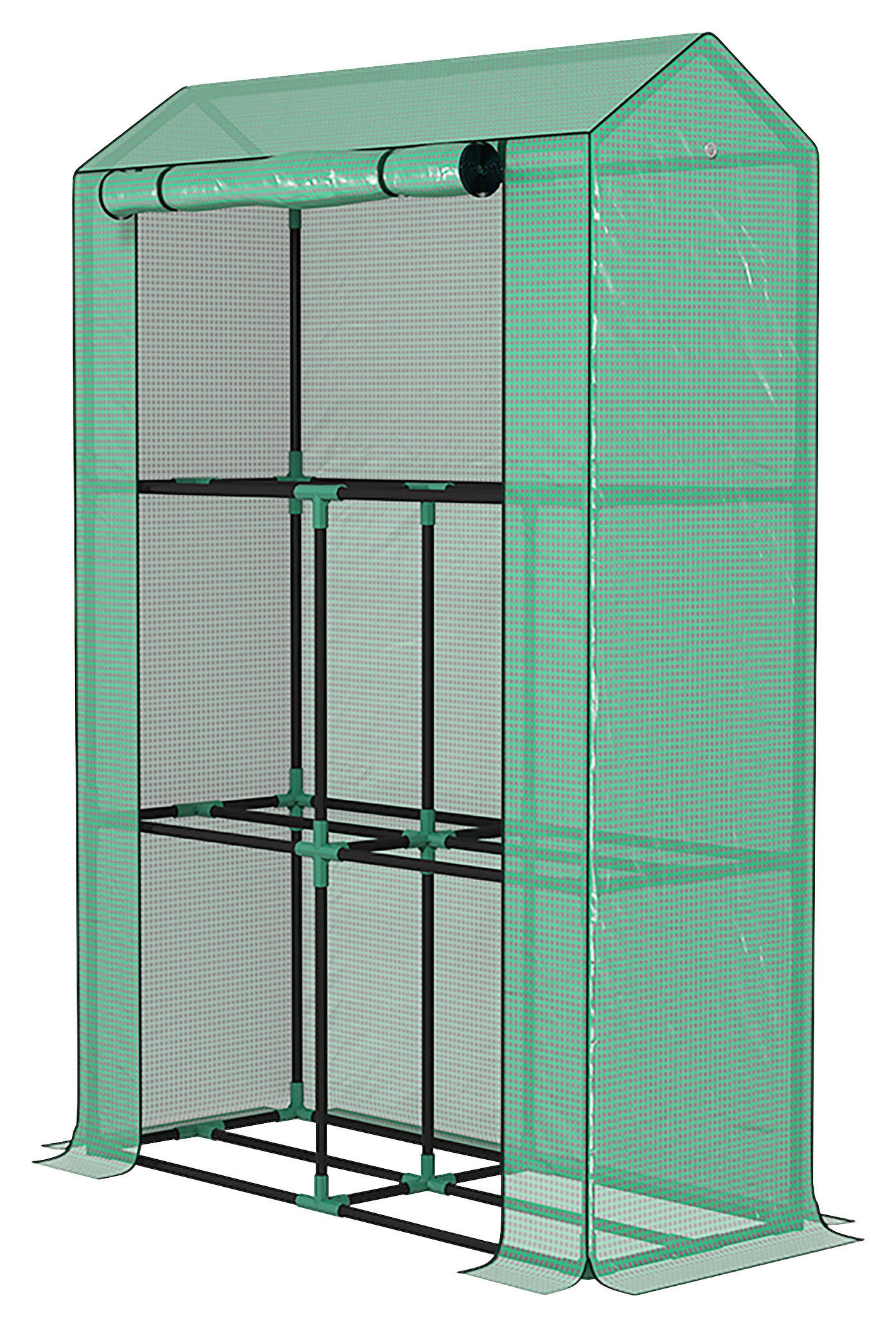 Outsunny Gewächshaus Gewächshaus - grün (100,00/40,00/150,00cm) - Outsunny