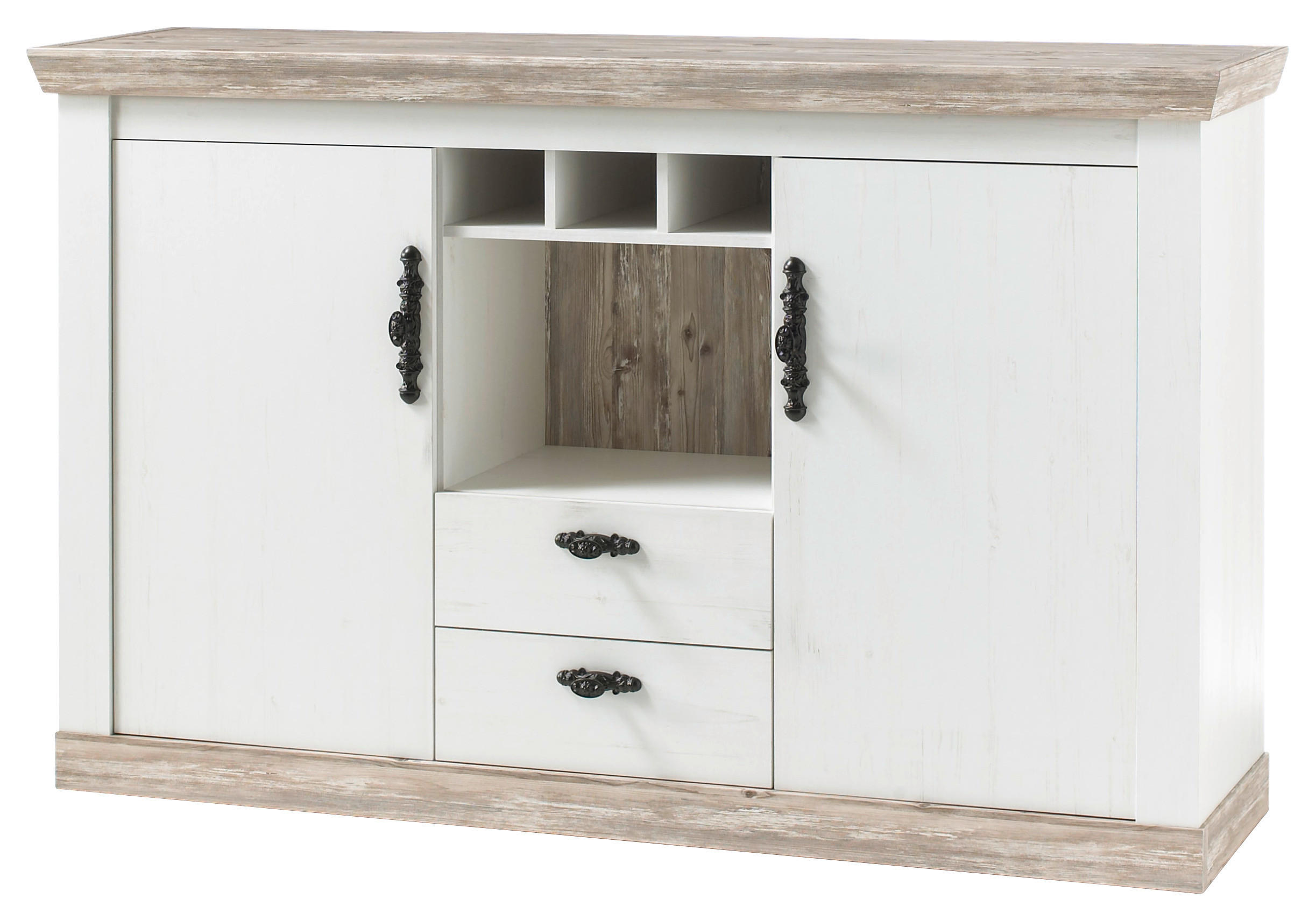 Sideboard Florenz weiß Pinie B/H/T: ca. 167x104x44 cm Florenz - weiß (167,00/104,00/44,00cm)