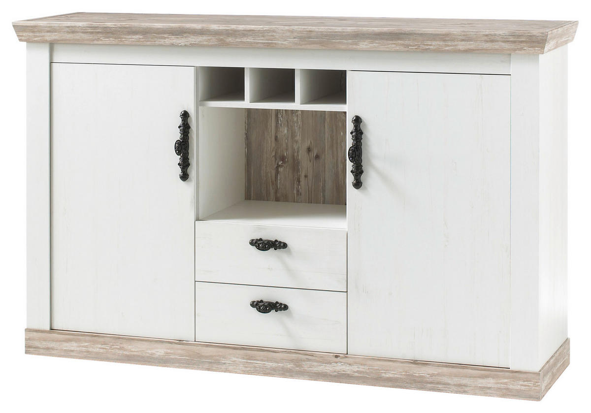 Sideboard Florenz weiß Pinie B/H/T: ca. 167x104x44 cm Florenz - weiß (167,00/104,00/44,00cm)
