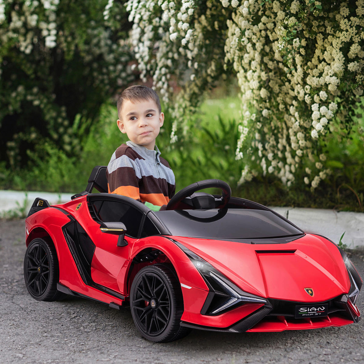 HOMCOM Kinder-Elektroauto rot B/H/L: ca. 62x65x132 cm Kinder Elektroauto - rot (132,00/62,00/65,00cm) - HOMCOM