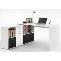 Schreibtisch  weiß B/H/T: ca. 136x74x66,5 cm Lexo_Schreibtisch 353-001 - weiß (136,00/74,00/66,50cm)