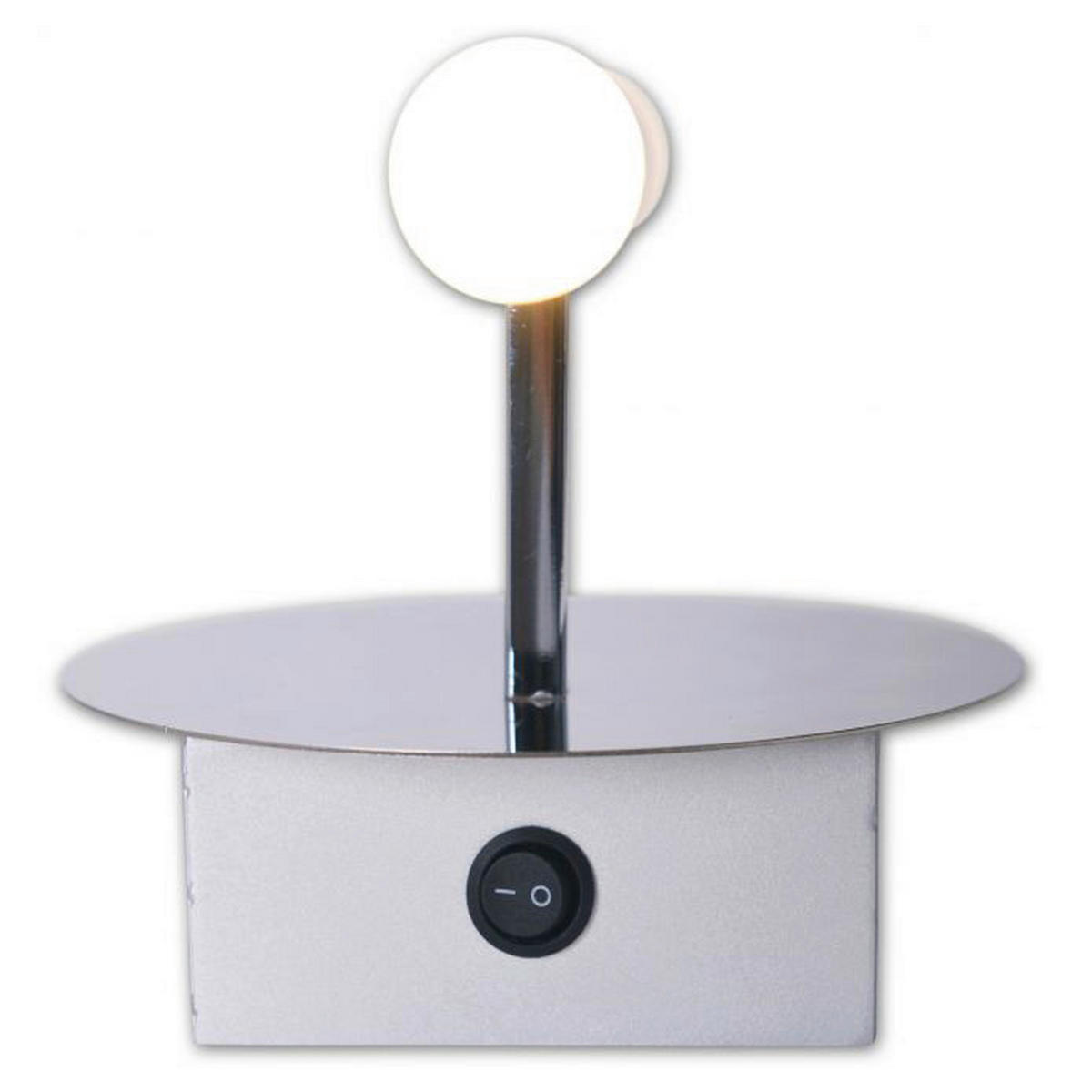 Näve Leuchten LED Wandleuchte NV1278642 Chrom Stahl Glas H/D: ca. 19x13 cm 1 Brennstellen Castle - Chrom (13,00/19,00cm) - Näve Leuchten