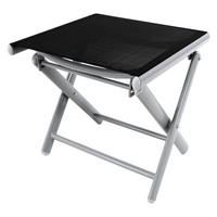 VCM Gartenhocker schwarz Aluminium B/H/T: ca. 40x40x45 cm Gartenhocker - schwarz/silber (40,00/40,00/45,00cm) - VCM
