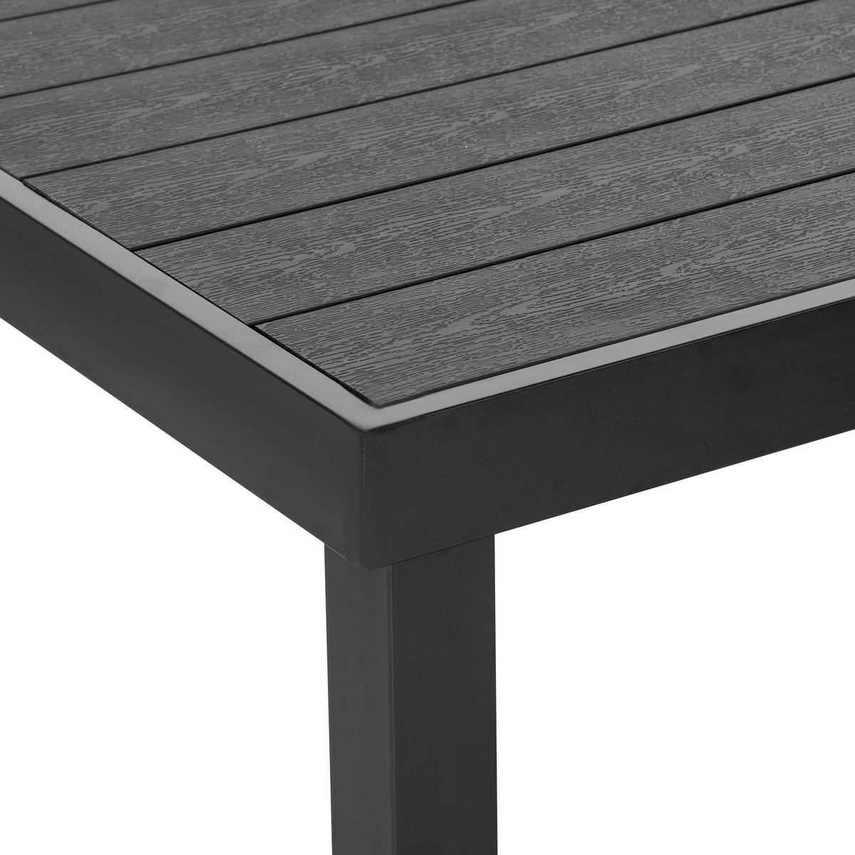 Outsunny Gartensitzgruppe schwarz Aluminium B/H/L: ca. 90x74x140 cm Gartensitzgruppe - schwarz (140,00/90,00/74,00cm) - Outsunny