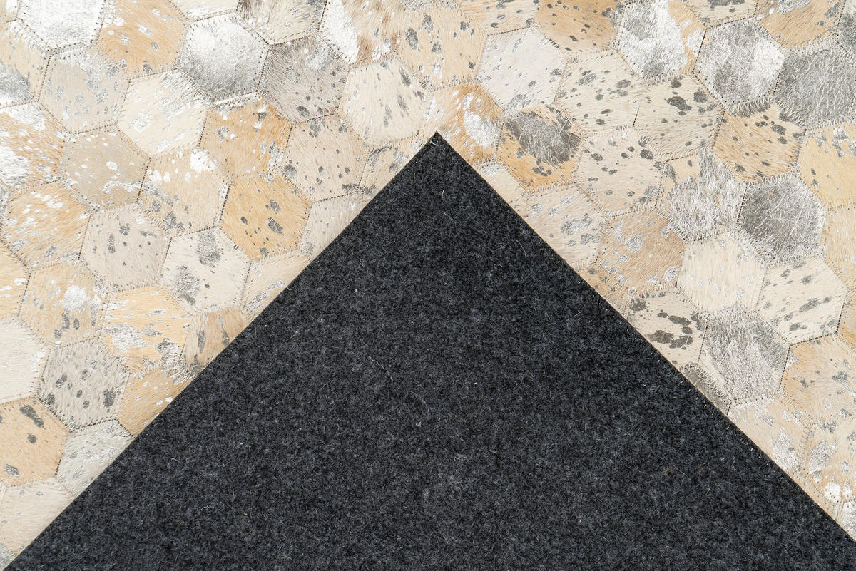 Padiro Flachflorteppich Lavin 1025 silber B/H/L: ca. 80x0,8x150 cm Lavin 1025 - silber (150,00/80,00/0,80cm) - Padiro