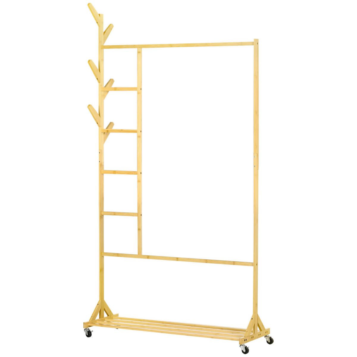 HOMCOM Kleiderständer natur Polypropylen B/H/L: ca. 37x100x191 cm Kleiderständer - natur (191,00/37,00/100,00cm) - HOMCOM