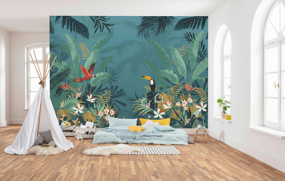 Komar Fototapete Enchanted Jungle B/L: ca. 350x250 cm Enchanted Jungle - (350,00/250,00cm) - Komar