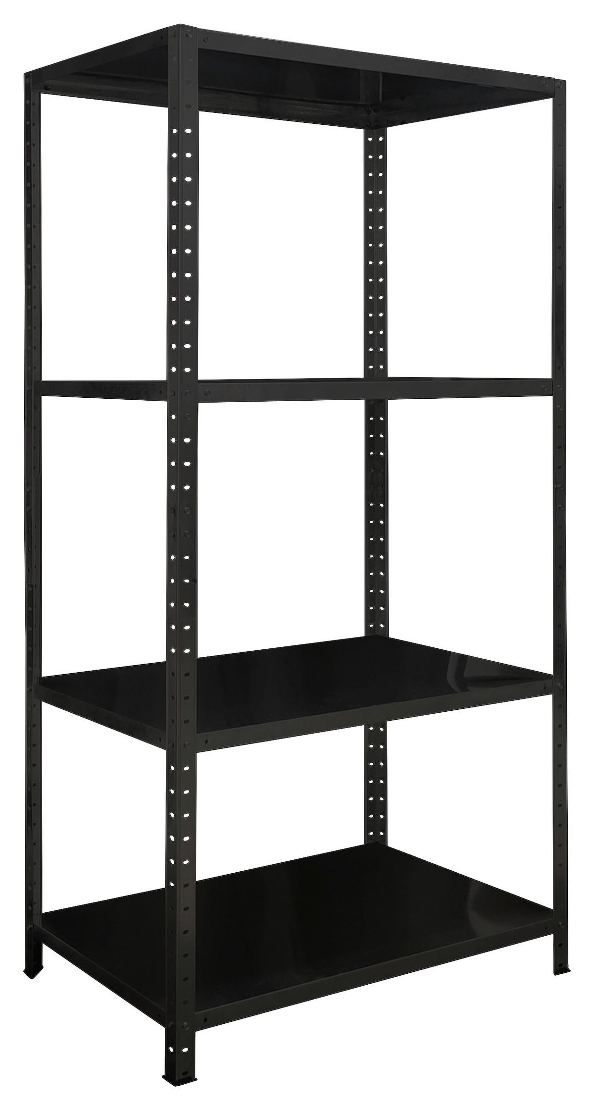 Schraubregal schwarz B/H/T: ca. 90x180x60 cm Schraubregal 180x90x60cm S - schwarz (90,00/180,00/60,00cm)