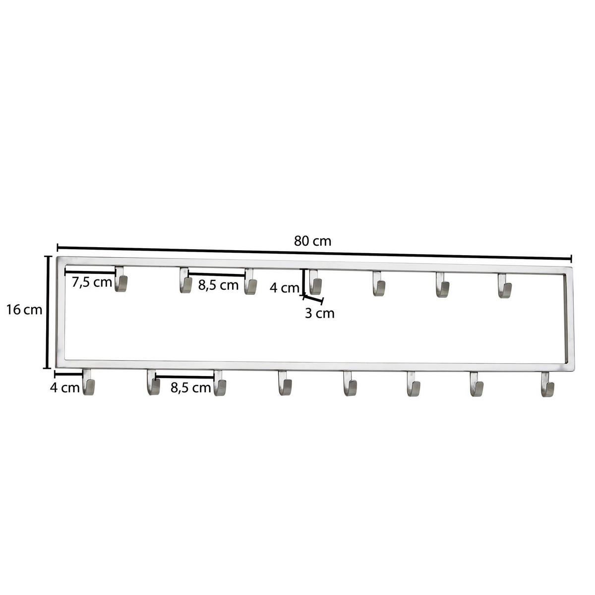 Garderobe B/H/T: ca. 80x20x4 cm Garderobe - (80,00/20,00/4,00cm) - Wohnling