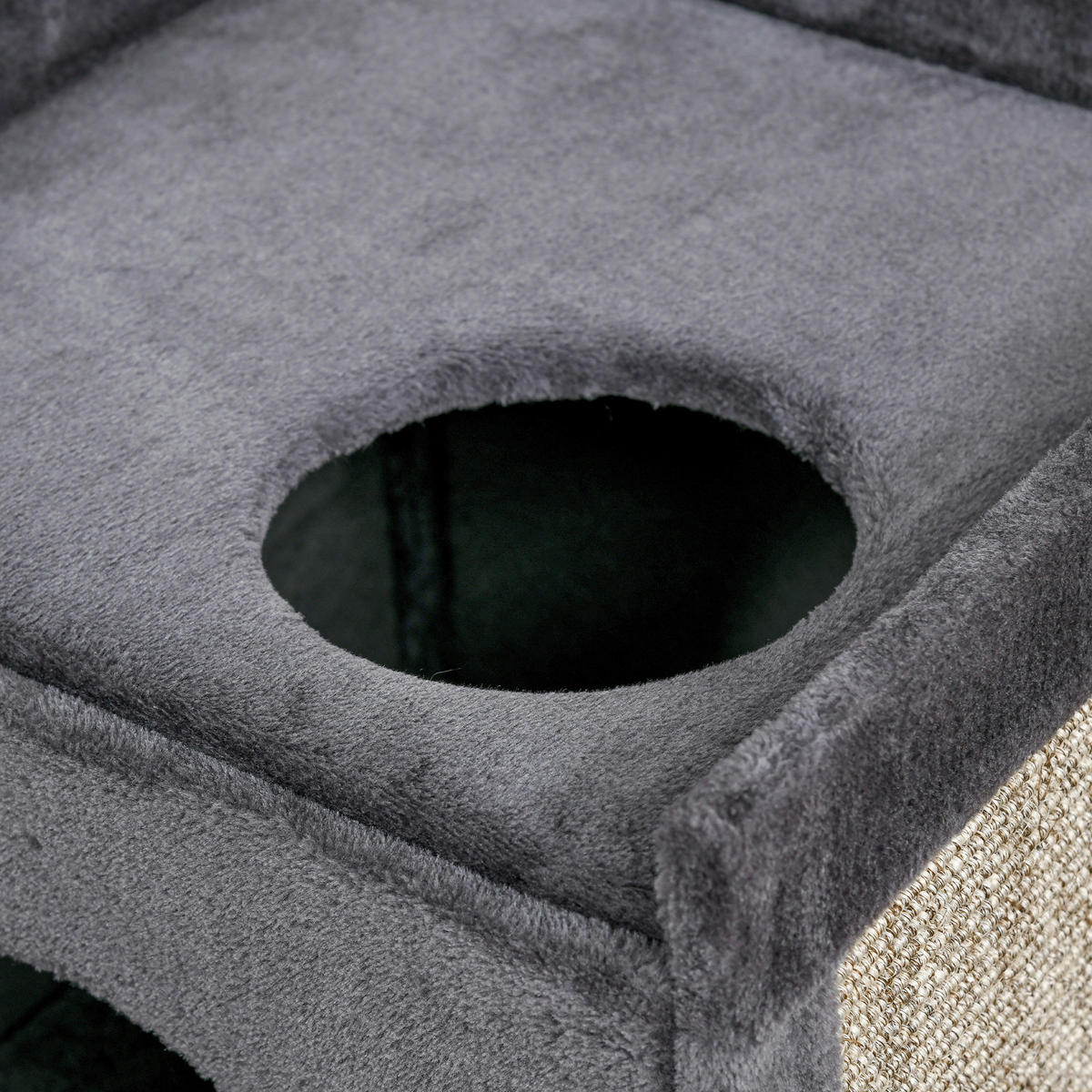 PawHut Tier-Zubehör grau Spanplatte B/H/L: ca. 45x45x81 cm Kratztonne - grau (81,00/45,00/45,00cm) - PawHut