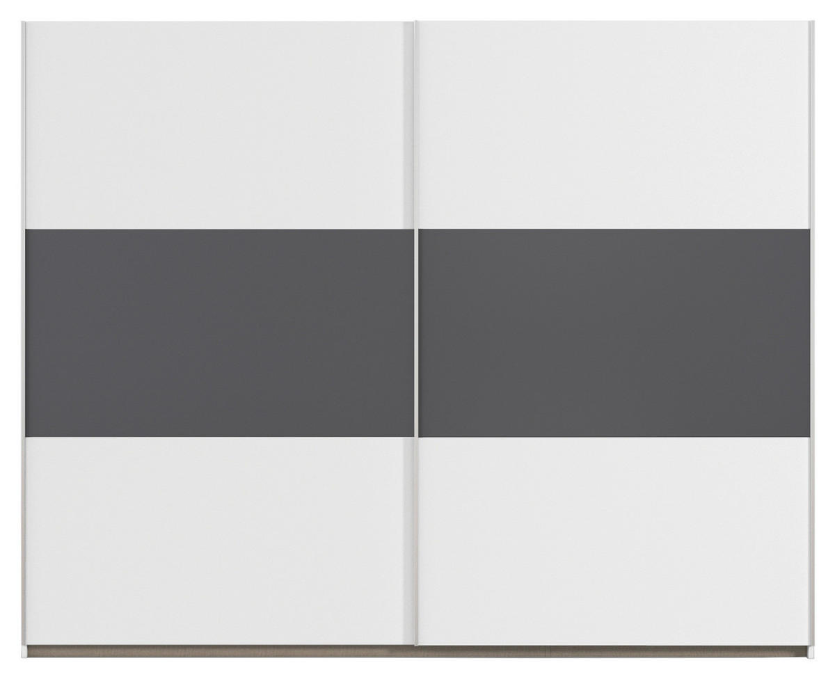 Kleiderschrank Oslo Alpinweiß grau B/H/T: ca. 261x210x59 cm Oslo - Alpinweiß/grau (261,00/210,00/59,00cm)