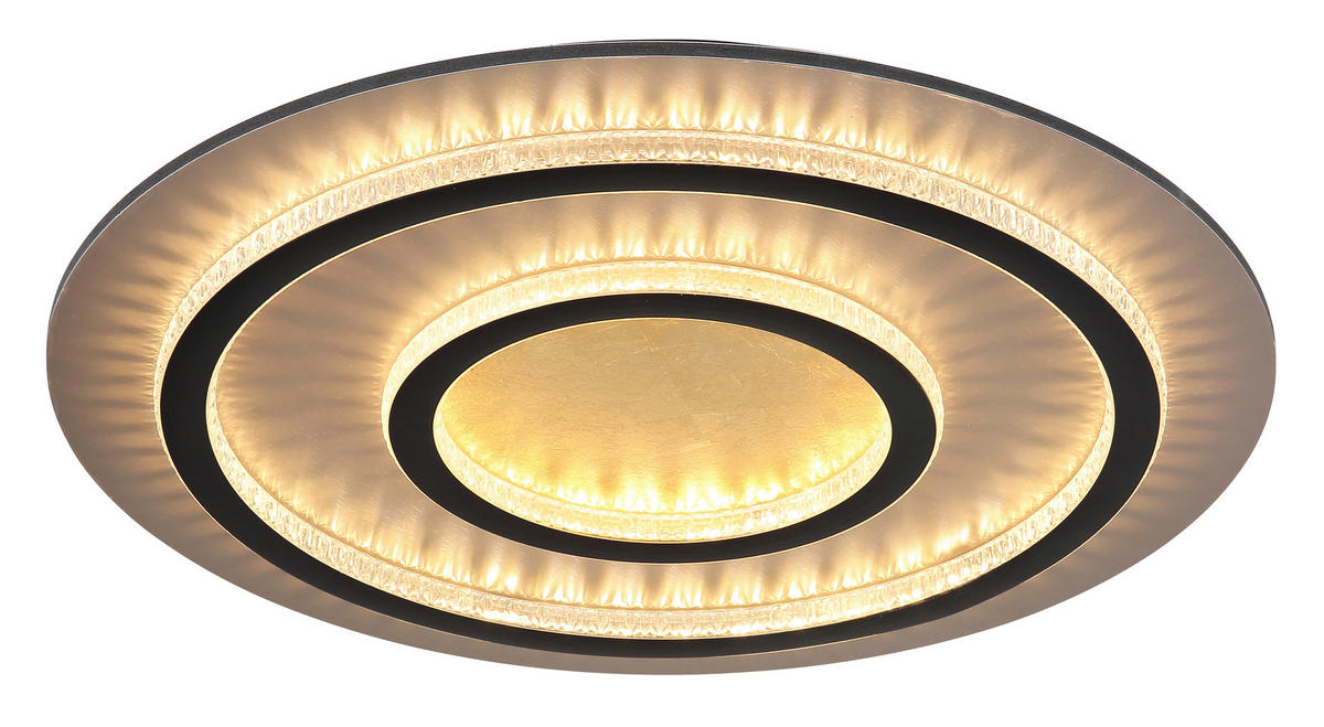 GLOBO LED-Deckenleuchte gold klar mattschwarz Kunststoff Metall H/D: ca. 6x55 cm 1 Brennstellen JAYDEN - gold/klar (55,00/6,00cm) - GLOBO