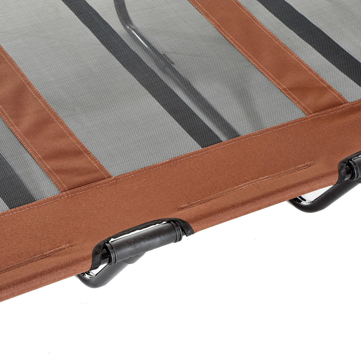 PawHut Hunde Liegeplatz braun Metall B/H/L: ca. 92x23x122 cm Hunde Liegeplatz inkl.Tragetasche - braun/schwarz (122,00/92,00/23,00cm) - PawHut