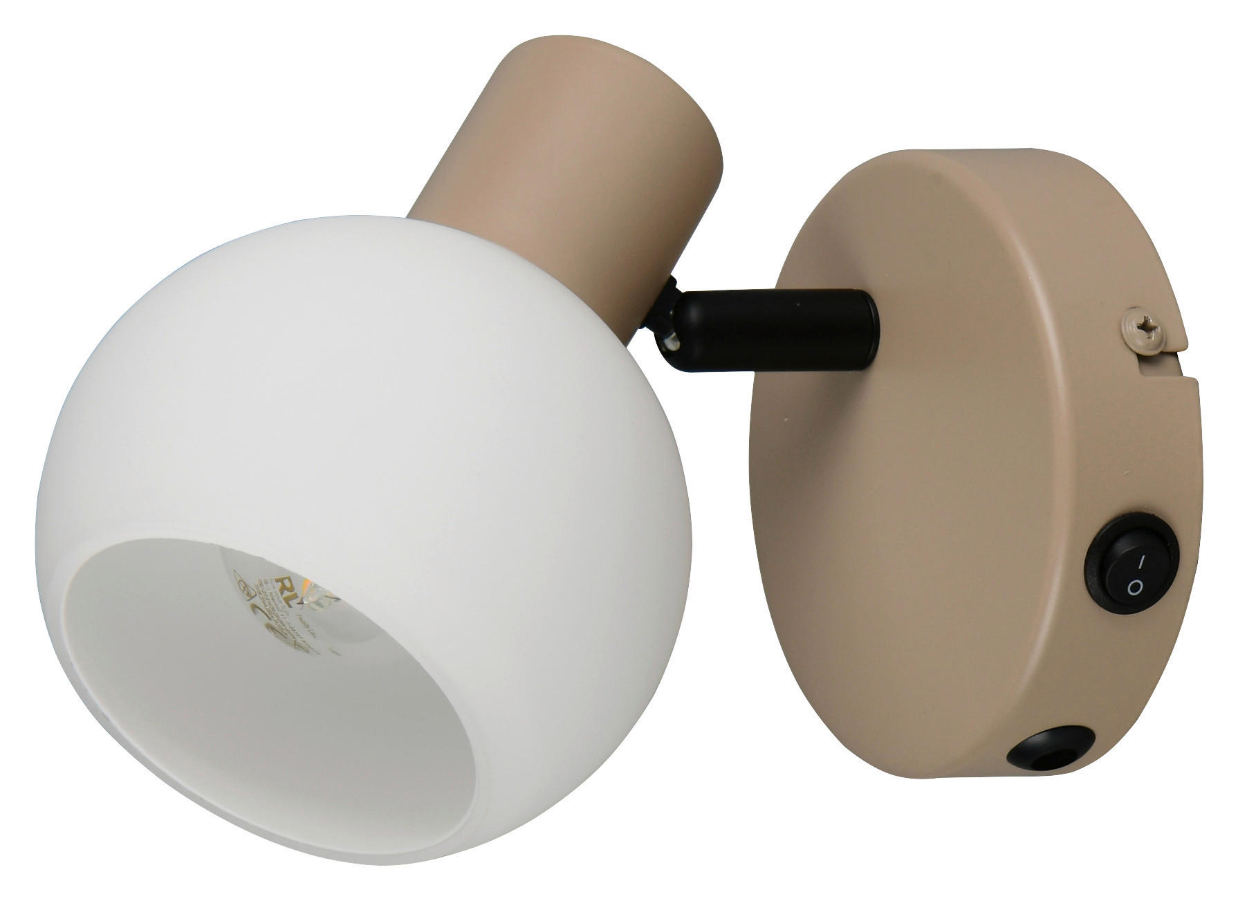 Reality Leuchten Spots beige Metall B/H: ca. 10x13,5 cm E14 1 Brennstellen Spot_Boba_1 - beige (10,00/13,50cm) - Reality Leuchten