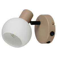 Reality Leuchten Spots beige Metall B/H: ca. 10x13,5 cm E14 1 Brennstellen Spot_Boba_1 - beige (10,00/13,50cm) - Reality Leuchten