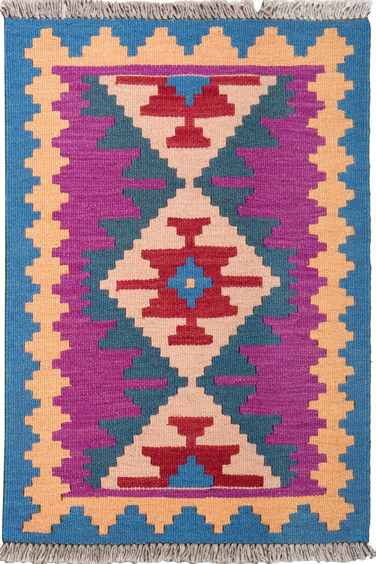 PersaTepp Teppich Kelim Gashgai bunt B/H/L: ca. 62x1x87 cm Kelim Gashgai - bunt (87,00/62,00/1,00cm) - PersaTepp