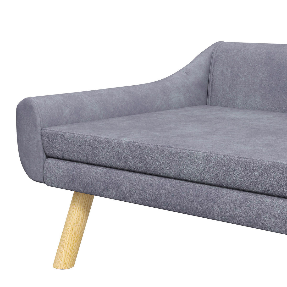 PawHut Hunde-Zubehör grau Polypropylen B/H/L: ca. 58,5x102x42,5 cm Hundesofa - grau (42,50/58,50/102,00cm) - PawHut