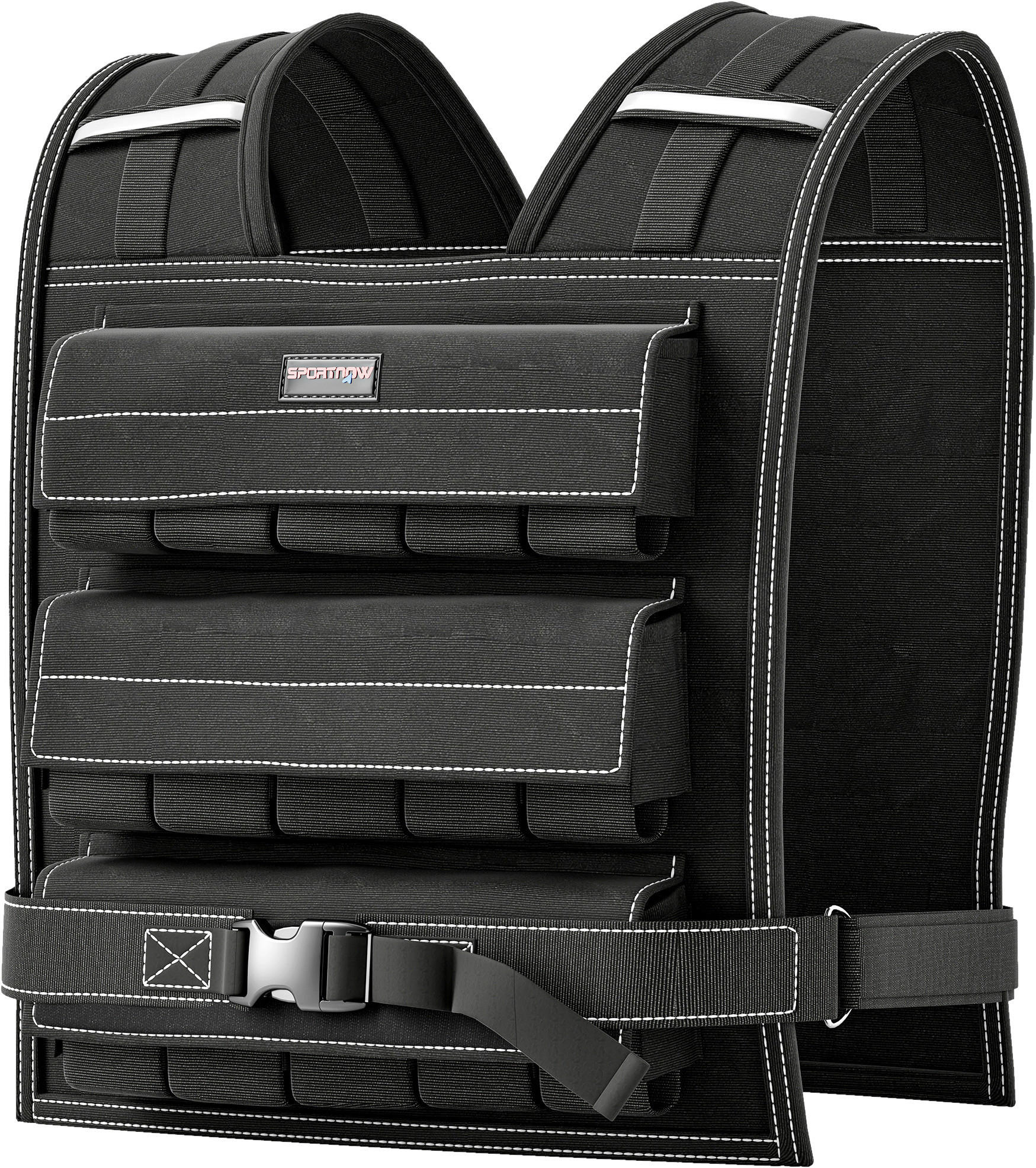 SPORTNOW Gewichtsweste schwarz Metall B/H/L: ca. 40x0,1x50 cm Gewichtsweste - schwarz (50,00/40,00/0,10cm) - SPORTNOW