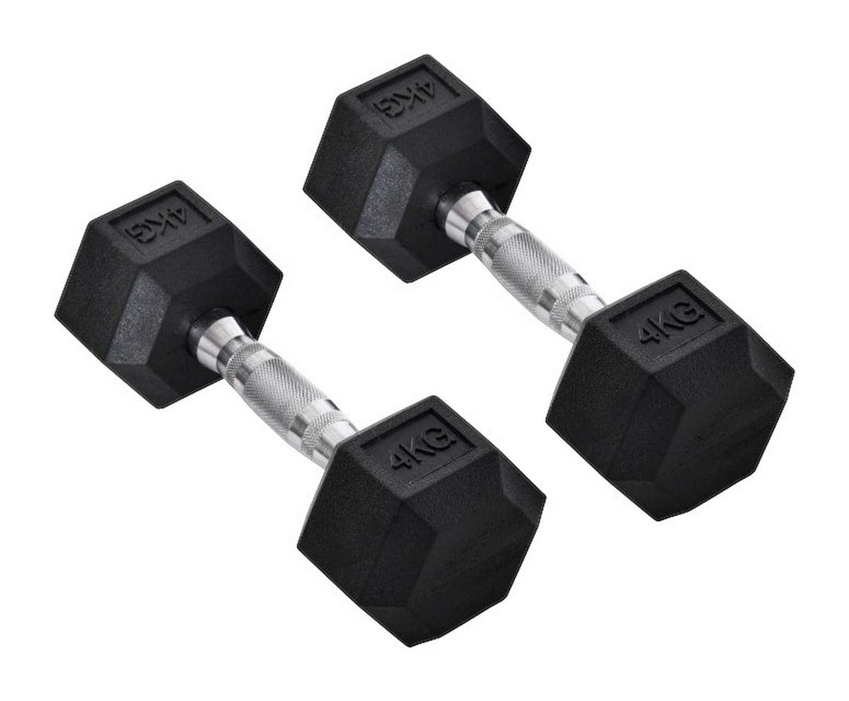 HOMCOM Kurzhantelset schwarz Gummi B/H/T: ca. 10,5x7,2x10,5 cm Kurzhantel_2er_Set - schwarz (10,50/7,20/10,50cm) - HOMCOM