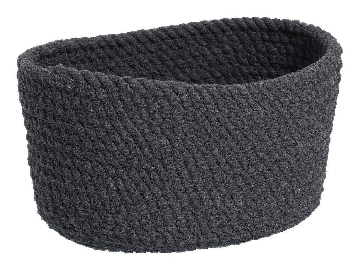 Zeller Aufbewahrungskorb-Set schwarz Baumwolle Aufbewahrungskorb-Set_3tlg. - schwarz - Zeller