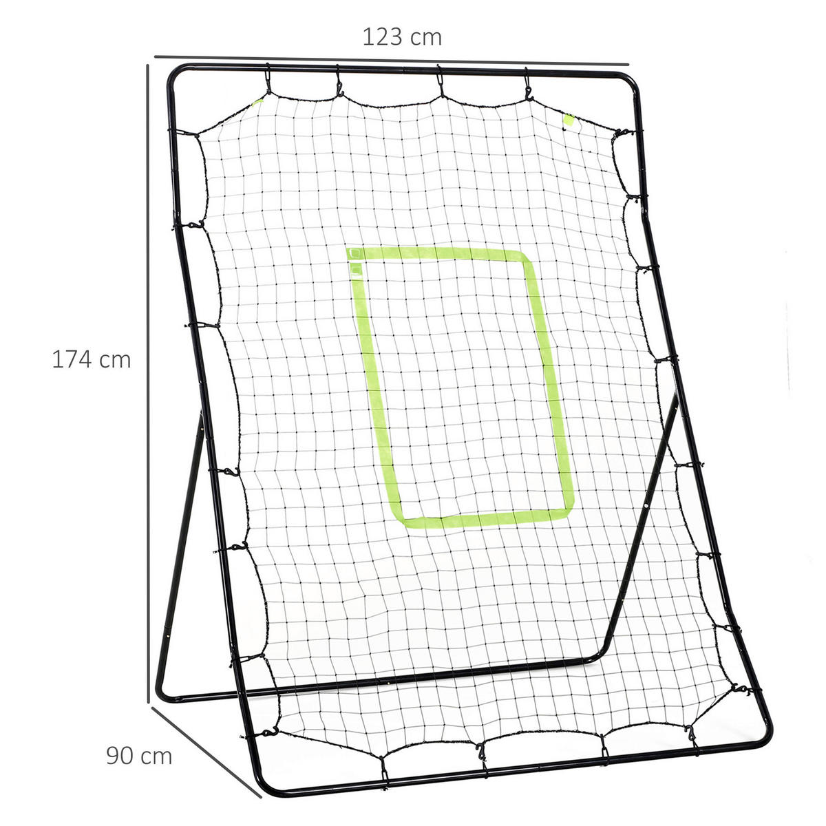 HOMCOM Rebounder schwarz Polyethylen B/H/L: ca. 90x174x123 cm Rebounder - schwarz (123,00/90,00/174,00cm) - HOMCOM
