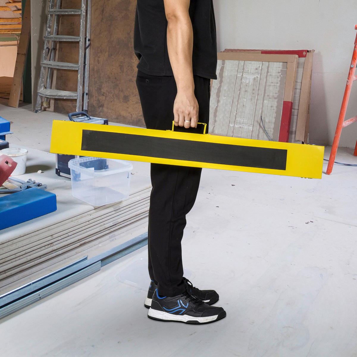 DURHAND Werkbank gelb Edelstahl B/H/L: ca. 49x100x90 cm Werkbank - gelb/schwarz (90,00/49,00/100,00cm) - DURHAND
