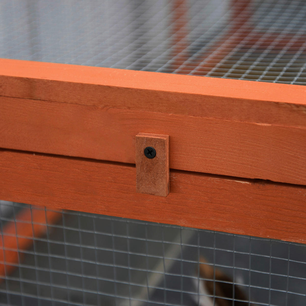 PawHut Stall orange Holz B/H/L: ca. 90x180x48 cm Kleintierstall - orange (48,00/90,00/180,00cm) - PawHut
