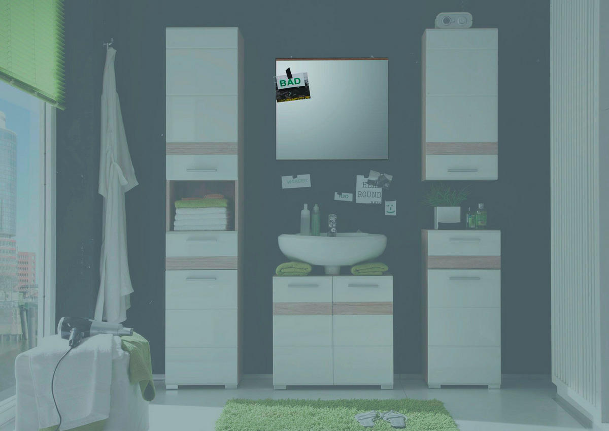 Wandspiegel Set One Eiche San-Remo Nachbildung B/H/T: ca. 60x55x2 cm Set One - Eiche (60,00/55,00/2,00cm)