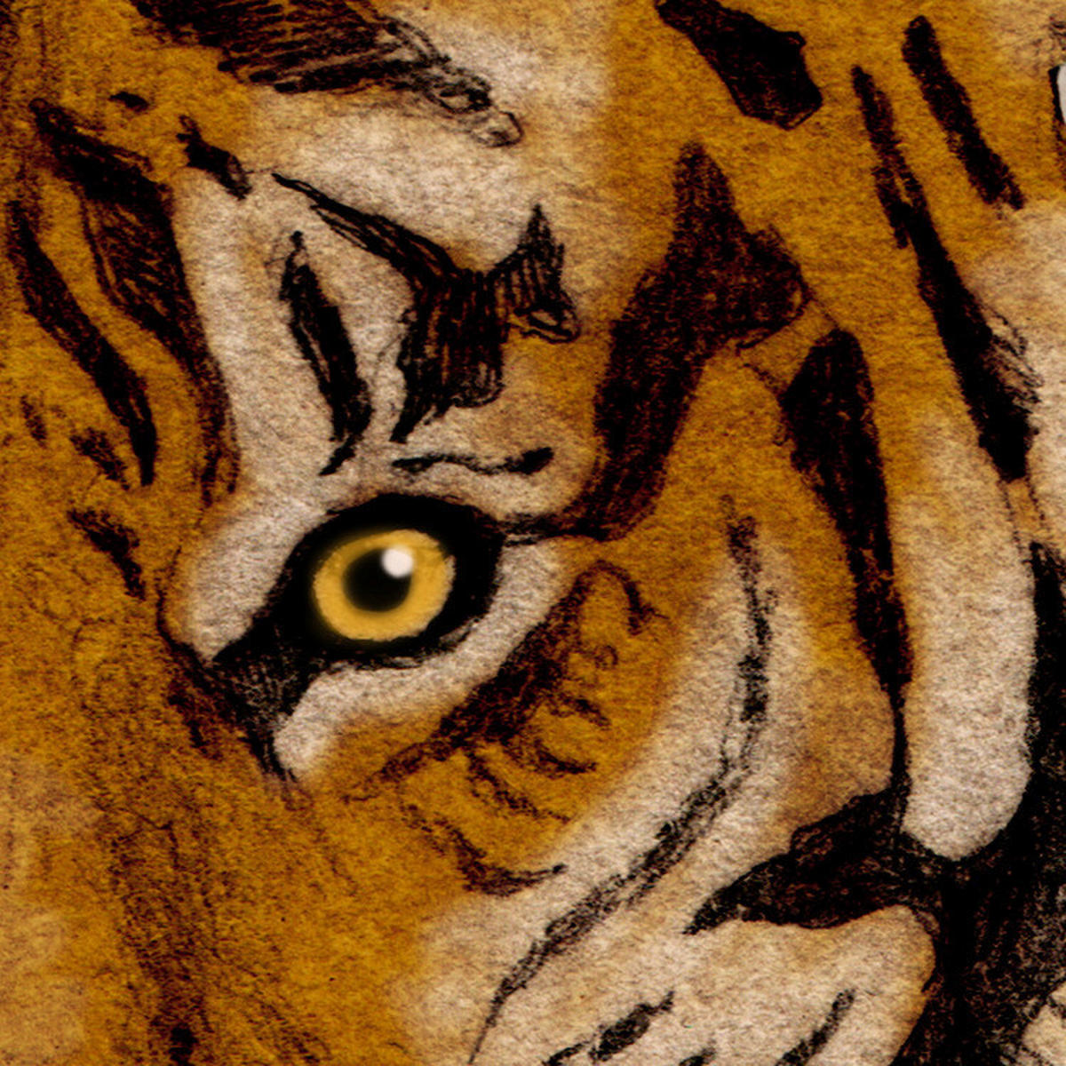Komar Fototapete Tiger Jungle B/L: ca. 400x250 cm Tiger Jungle - (400,00/250,00cm) - Komar