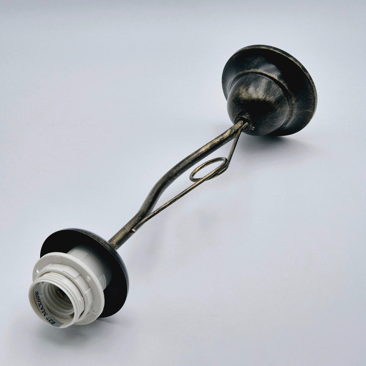 Lamkur Deckenleuchte schwarz Glas Stahl B/H/L: ca. 32,5x45x32,5 cm E27 1 Brennstellen RETRO - schwarz (32,50/32,50/45,00cm) - Lamkur